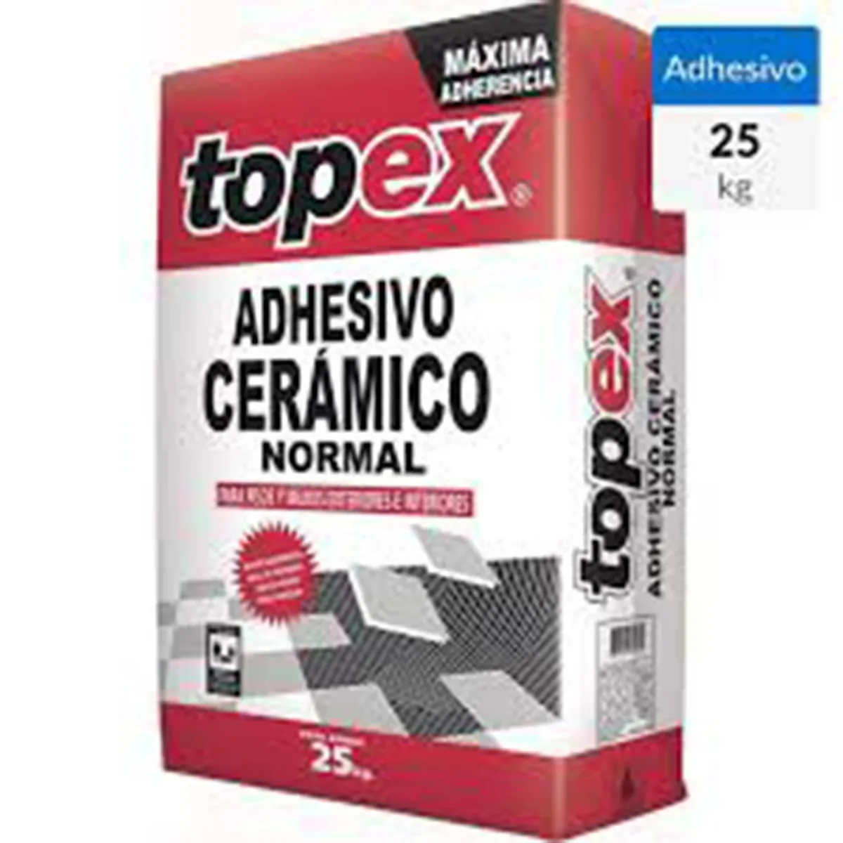 Adhesivo Piso y muro Superficie Rígido 25kg Topex