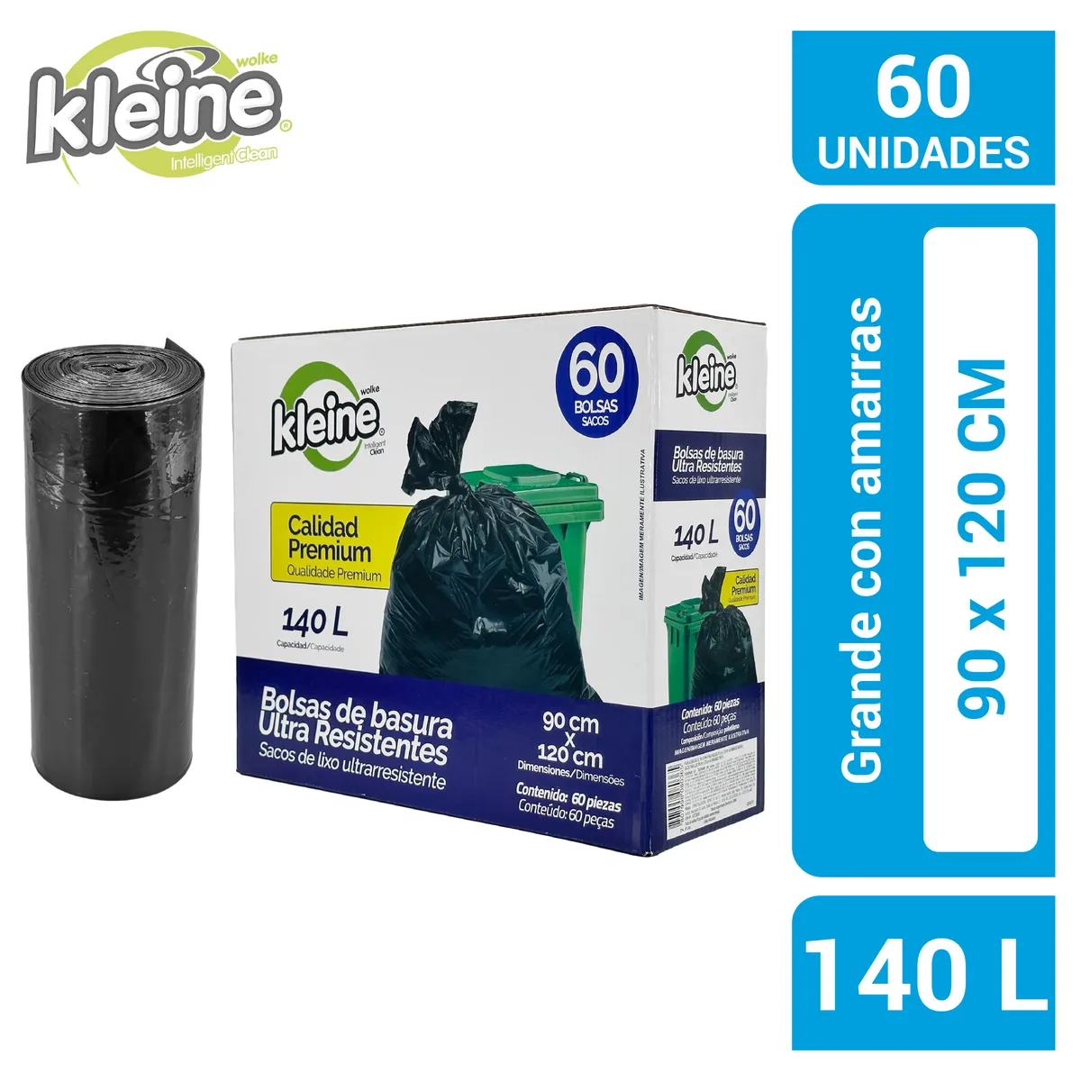 Bolsa Basura 90 X 120 60UND Heavy Duty Kleine