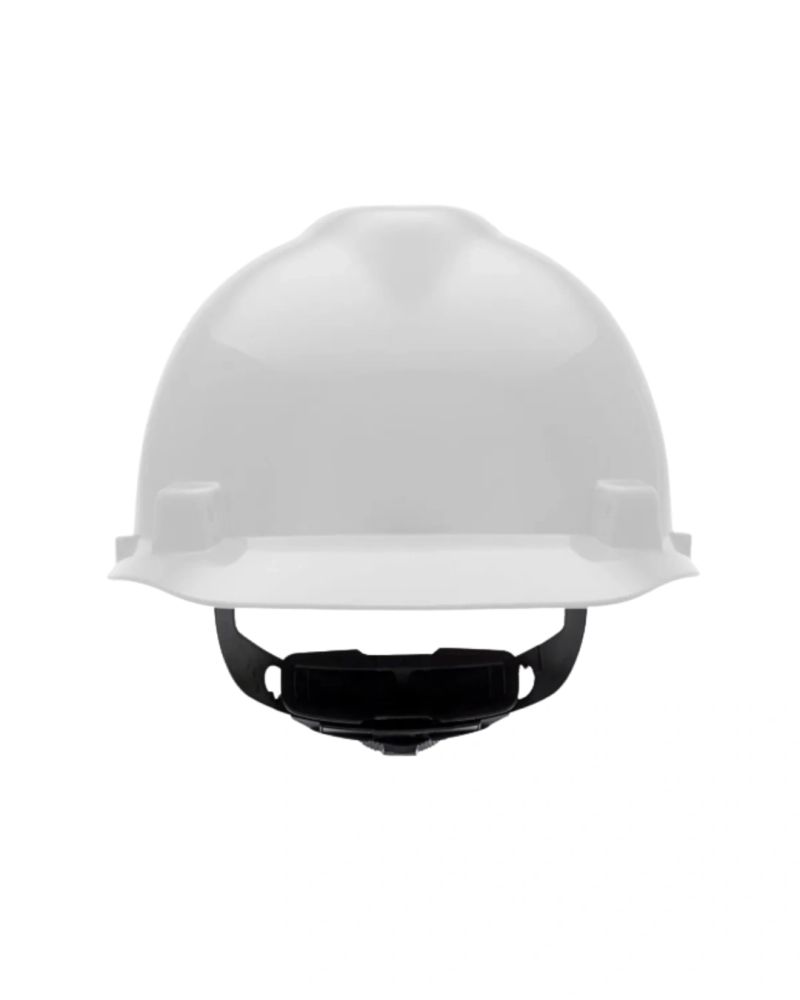 CASCO MSA V-GARD CON BARBIQUEJO BLANCO