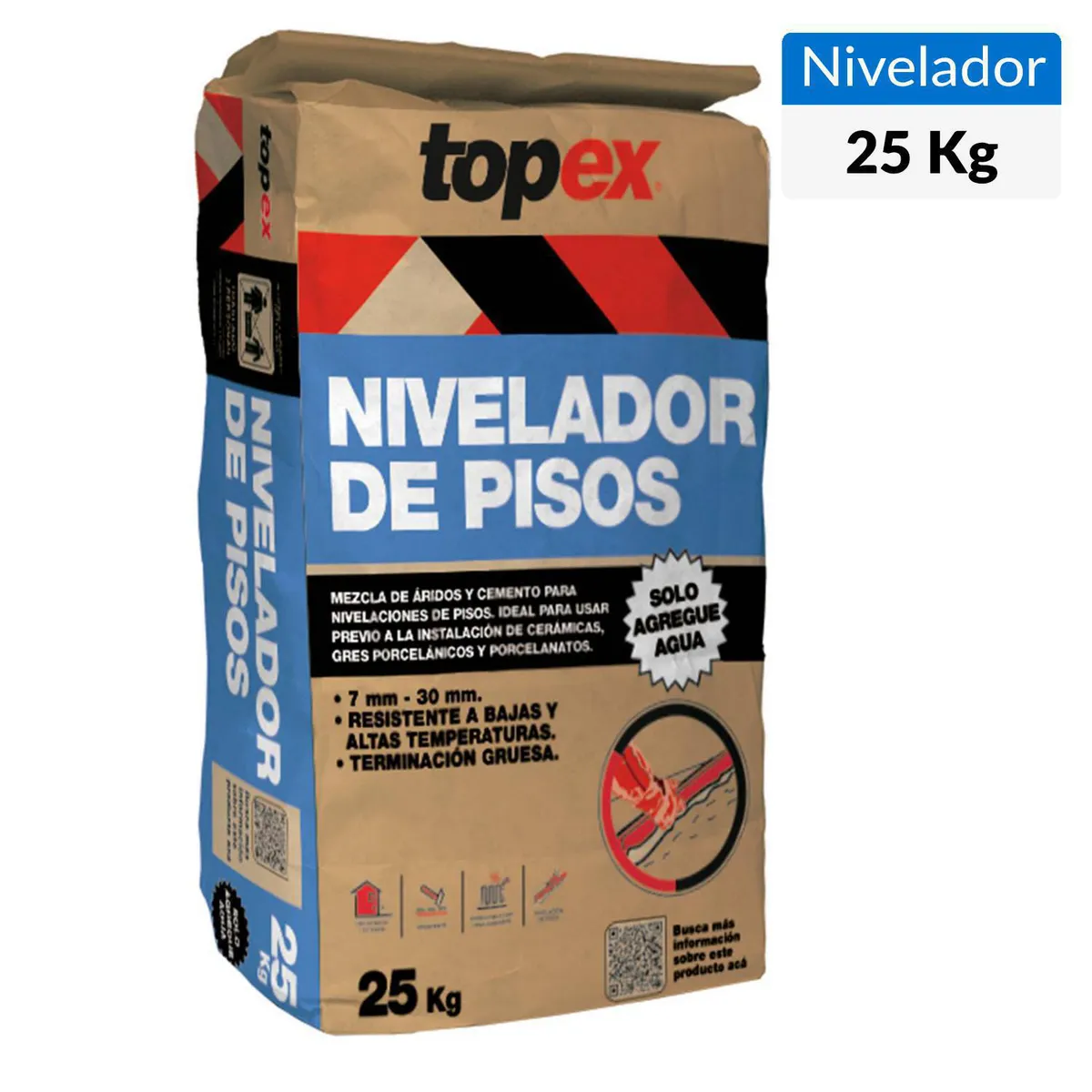 Nivelador de pisos 25kg Topex