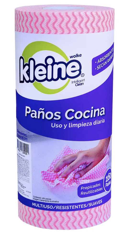 Paño de Limpieza para Cocina 160 unidades Prepicadas 25x23 cm 36,8 m
