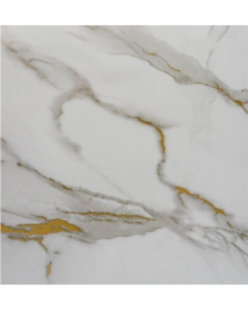 PLACA MARMOL PVC ELEGANT BLANCO DORADO 1.22X2.44