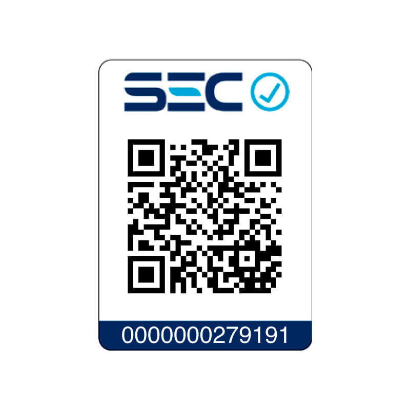 Sello de certificación SEC de Panini BPP067 Blanik
