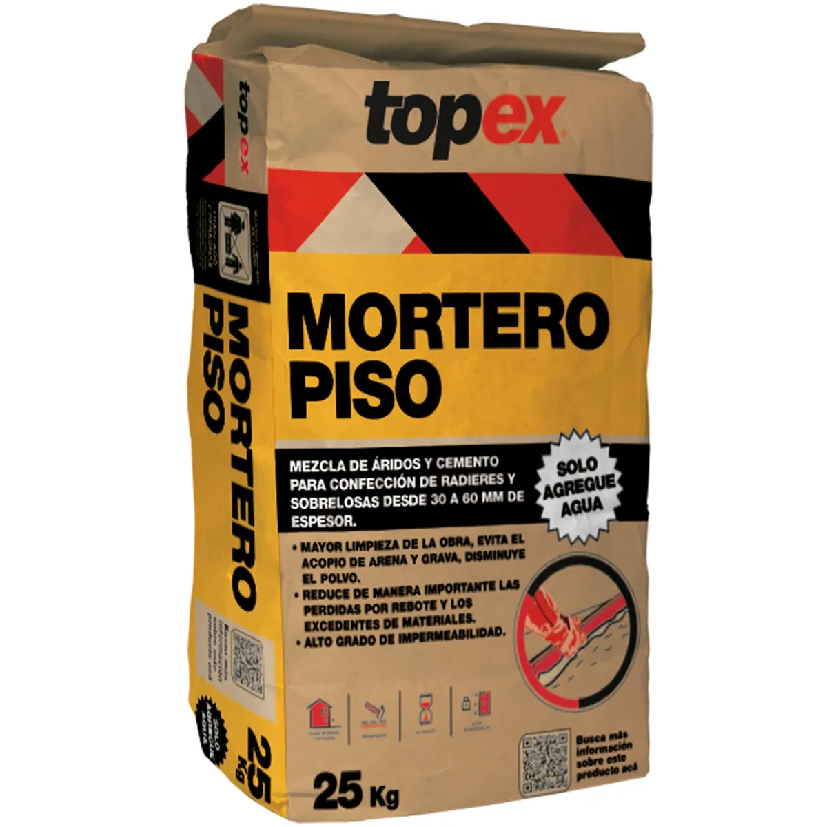 Sello de certificación SEC de Topex mortero piso 25 kg